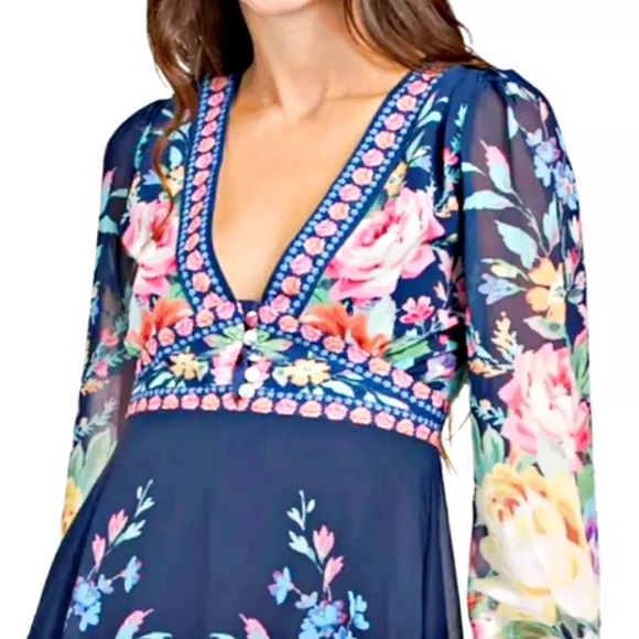 knee length dresses for ladies DALIA MACPHEE Deco Paisley Long Sleeve Maxi Dress With Border Detail   VinNews Recommendations